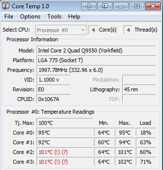 How long can a CPU run at 100 degrees Celsius before it reduces lifespan and whatnot